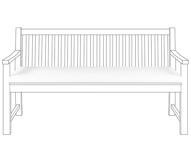 Beliani Cojines de asiento VIVARA Blanco/ Beige