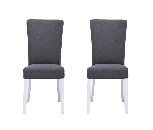Pack de 2 sillas de comedor BRIGHTON  Gris Oscuro
