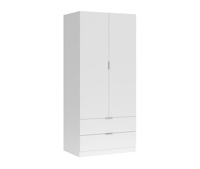 Armario Low Cost 2 puertas 2 cajones 81 Blanco