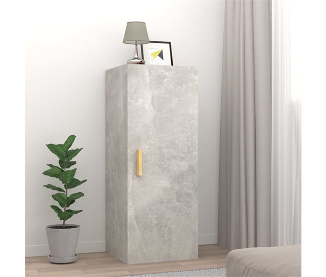 Armario de pared Cuby tirador con  estantes 34 Gris