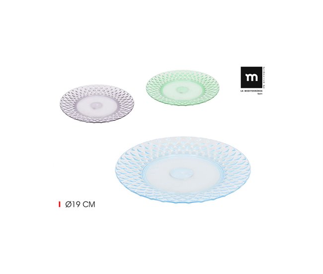 Plato DIAMOND surtido marca LA MEDITERRÁNEA Multicolor
