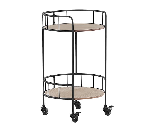 Beliani Carrito de cocina HIKO Negro