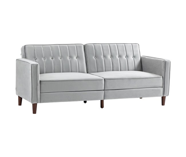 Sofá Cama Terciopelo HOMCOM, hogar - muebles de salón Gris