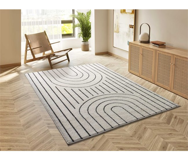 ATTICGO Alfombra con relieve Blanche 120x170 Blanco
