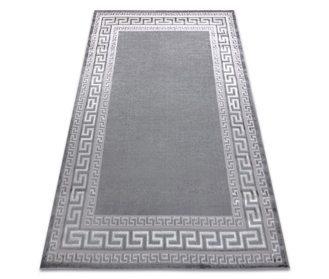 Alfombra MEFE moderna 2813 Marco llave griega Structural 180x270 Gris