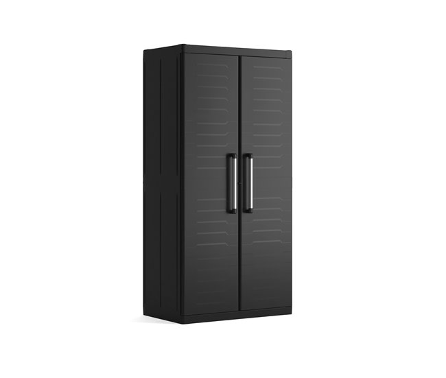 Armario resina exterior DETROIT XL escobero 182x89x54cm negro Negro