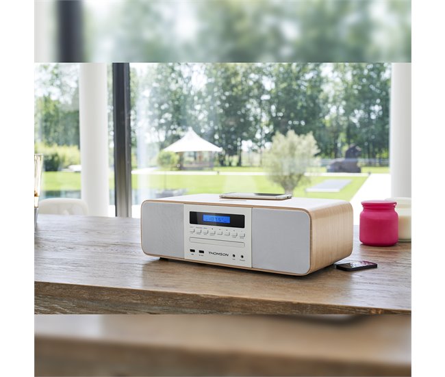 Microcadena Bluetooth Thomson MIC201IBT Natural/ Blanco