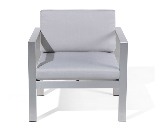 Beliani Conjunto de jardín Aluminio SALERNO Gris