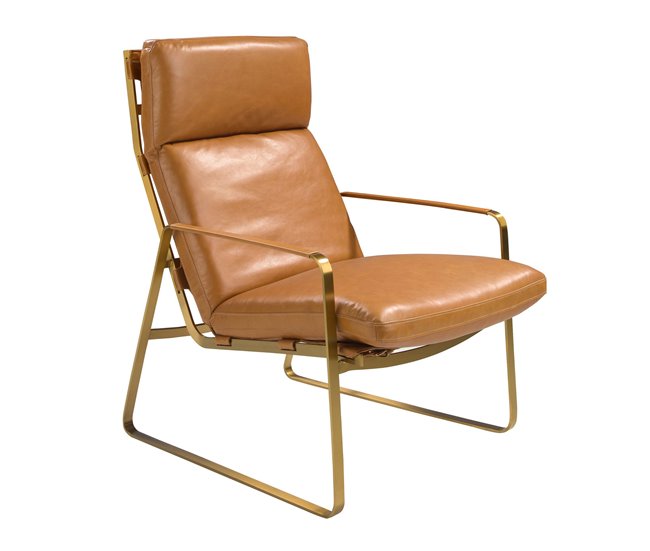 ANGEL CERDA Sillón piel camel Camel