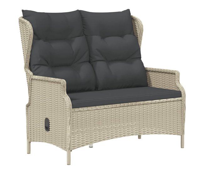 Banco De Jardín De 2 Plazas 112x84 Gris