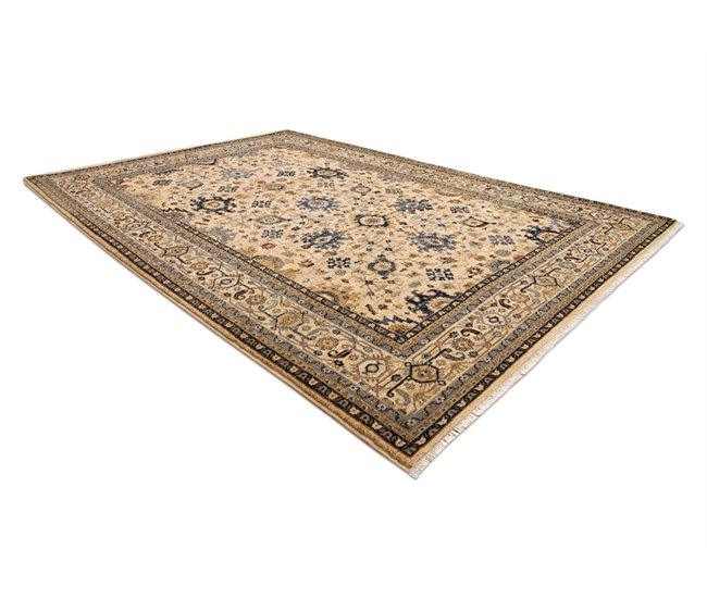 Alfombra KESHAN franjas oriental clásico 7521/53555 120x145 Marron Claro
