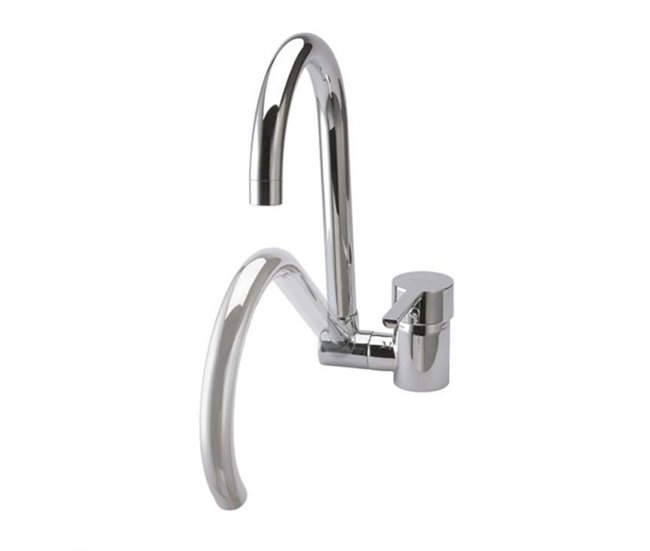 Grifo de Fregadero de Cocina Monomando con Caño Abatible Cromo