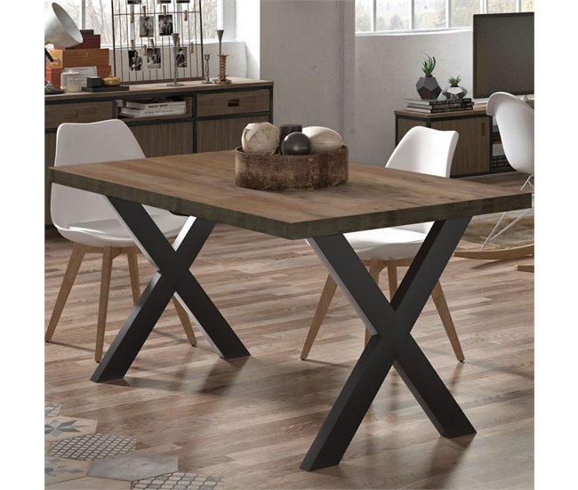 Mesa de comedor X-Loft 160 140x80 Roble Gris