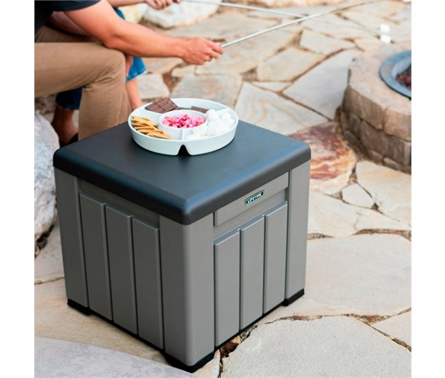 Baúl exterior ultrarresistente c/tapa desmontable Lifetime Gris