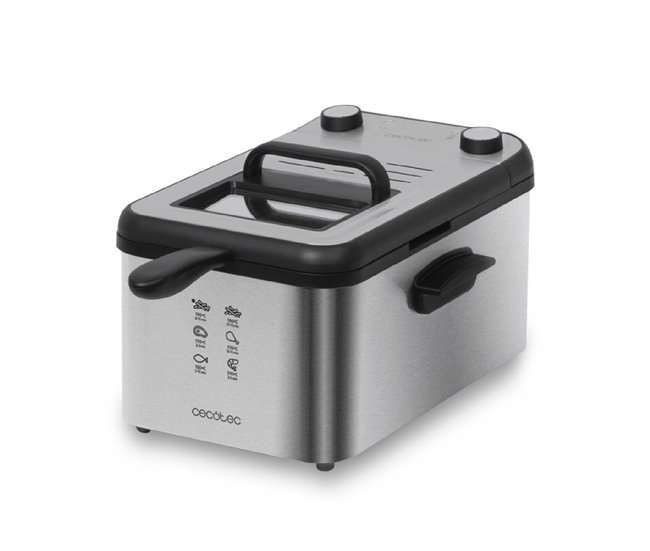 Freidora con aceite CleanFry Infinity 3000 Cecotec Plateado