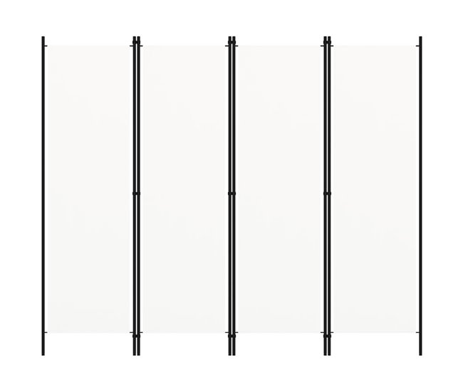 Biombo - Separador Divisor de 4 paneles Blanco