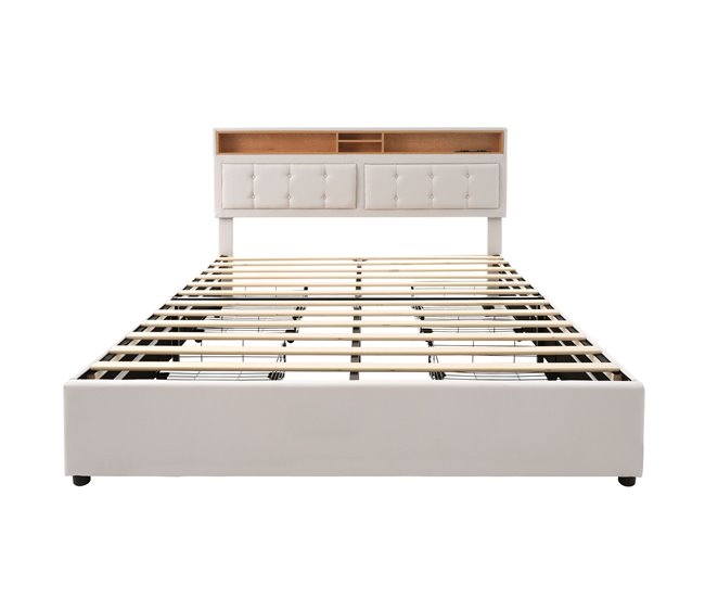 Camas de matrimonio 164x204 Beige