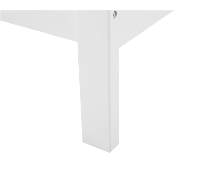 Beliani Cama con somier Madera de pino TANNAY 189x208 Blanco
