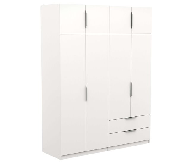 Armario Dormitorio Ghost 8 Puertas y 2 Cajones Blanco
