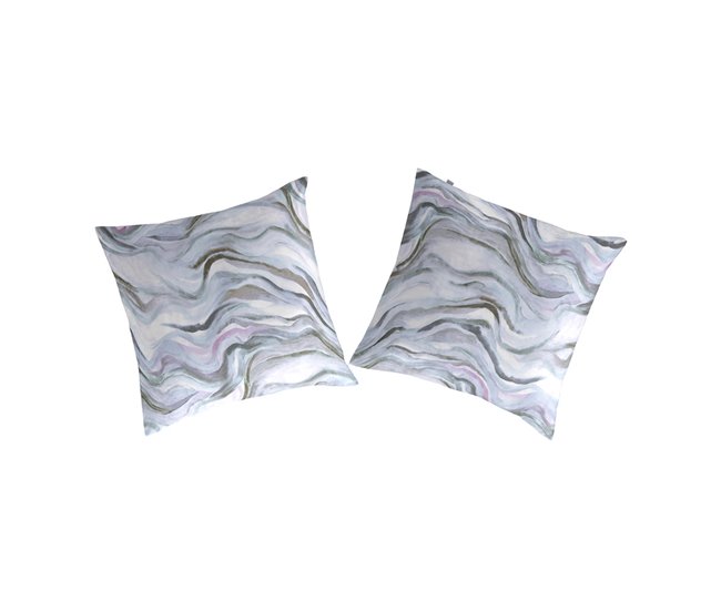 2 fundas de almohada MAYA Azul