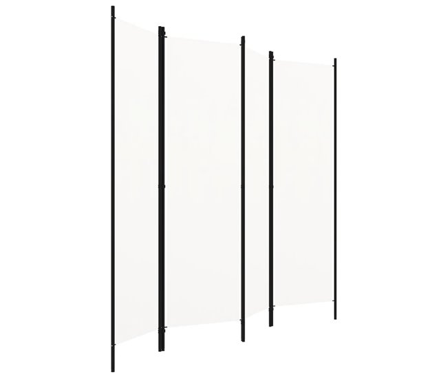 Biombo - Separador Divisor de 4 paneles Blanco