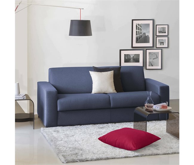Sofá cama 2 plazas en tela Dababo Azul Marino
