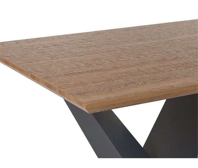 Beliani Conjunto de 2 mesas auxiliares SIERRA 100x200 Marron