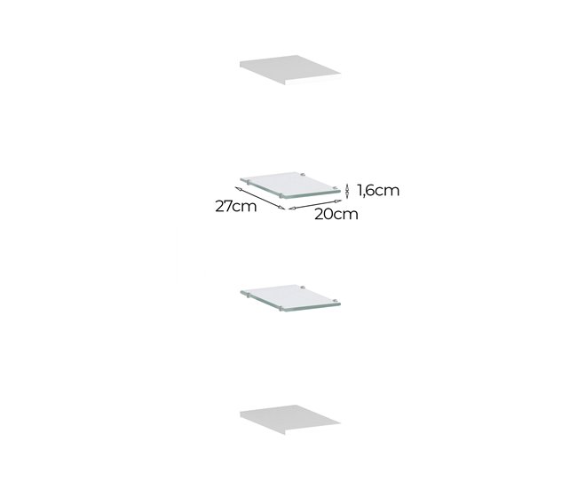 Estantes com efeito madeira 20 Blanco