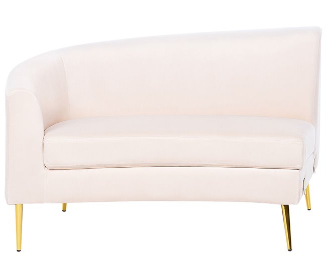 Beliani Sofá en U Terciopelo MOSS Beige