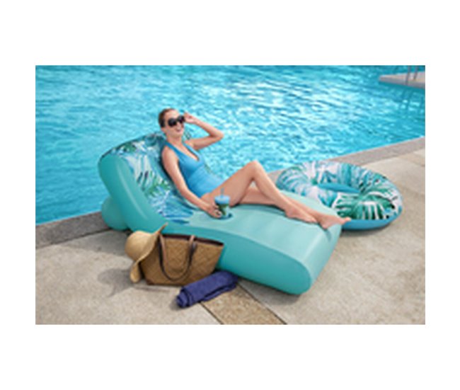 Colchoneta Hinchable Luxury Azul
