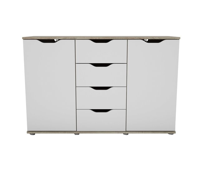 Aparador Salón 4 Cajones Parc Roble Sonoma Multicolor