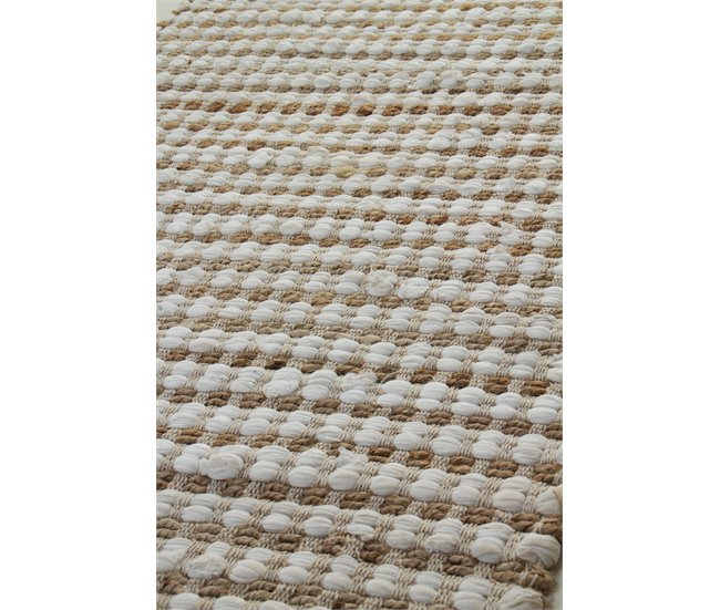 Alfombra de algodón y yute 120x60 Natural