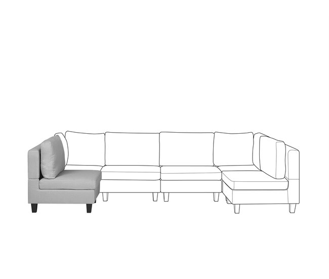 Sillón modular tapizado FEVIK Gris Claro