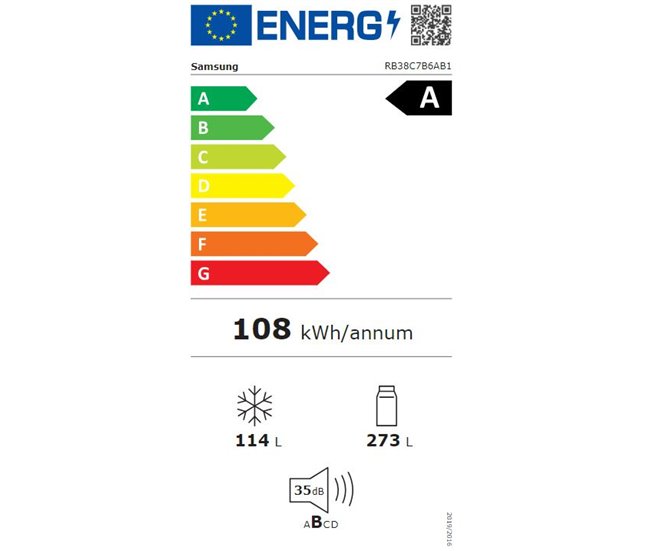 Combi SAMSUNG 2,03 metros 387 litros No Frost  Gris