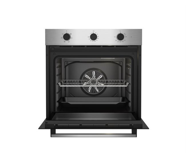 Conjunto placa vitrocerámica+horno multifunción BEKO BBSE12122XD Negro