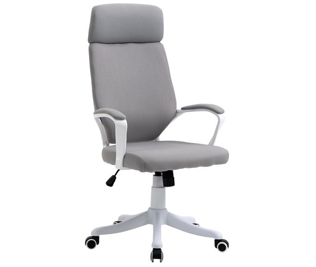 Silla de Oficina Poliéster, Espuma, Nylon, PP Vinsetto Gris
