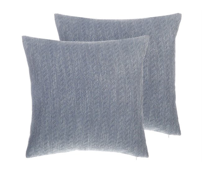 Beliani Cojín decorativo LUPINE Gris