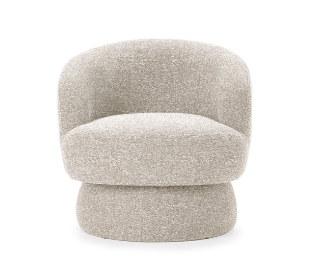Sillón decorativo rotativo DALI color beige Beige