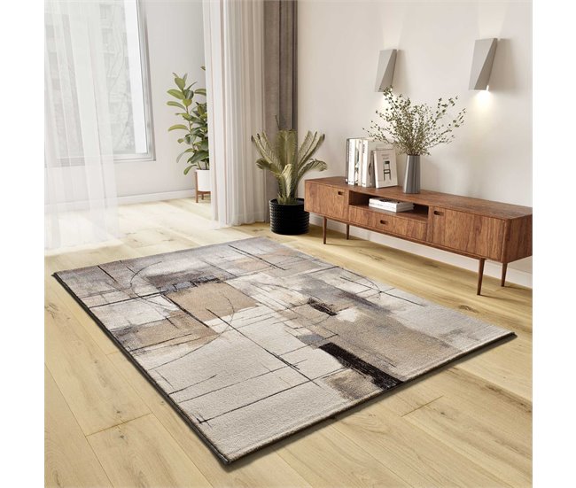 Alfombra de diseño abstracto BERUTI - ATTICGO 133x190 Beige