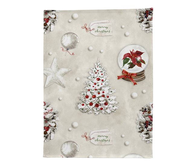 LOTE DE 2 PAÑOS DE COCINA DE NAVIDAD XMAS DAYS Blanco