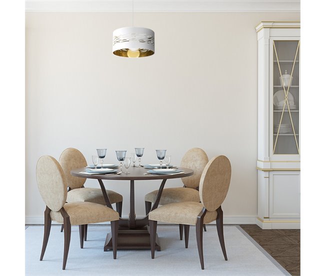 Colgante Metal Serie Niebla Blanco