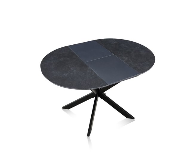 Mesa redonda extensible Onix 140x100 Negro