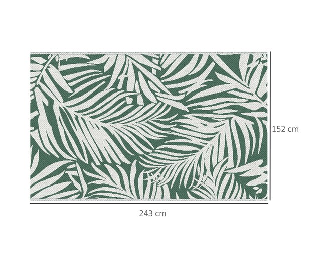 Alfombra de Exterior PP Outsunny Verde