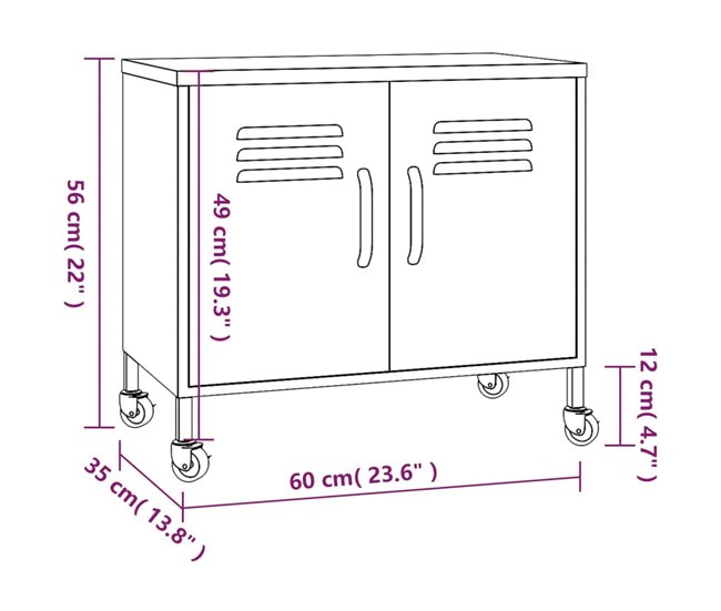Armario De Almacenamiento Antracita