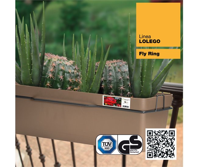 Jardinera 40 cm con soporte Terracota