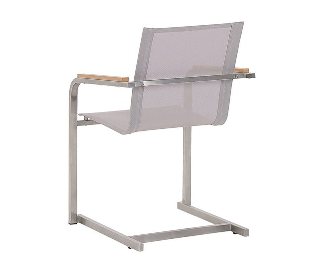 Beliani Conjunto de comedor VALCANETTO/COSOLETO Blanco/ Beige