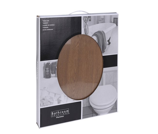 Well Home Asiento de Inodoro con tapa Madera
