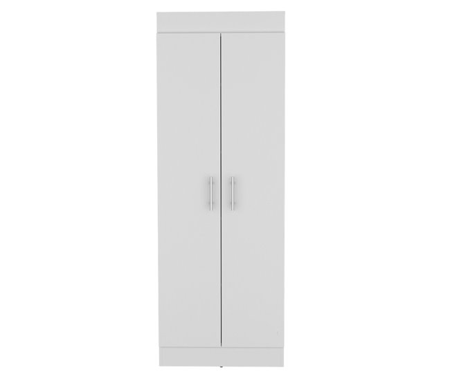 Alacena Nepal en melamina con 2 puertas y 5 estantes Blanco