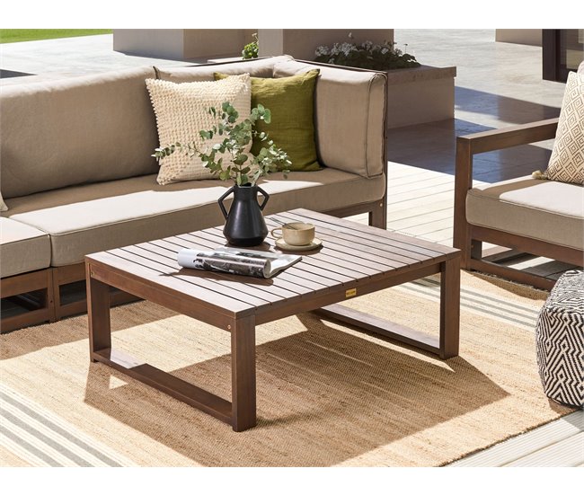 Beliani Mesa de jardín TIMOR Rojo