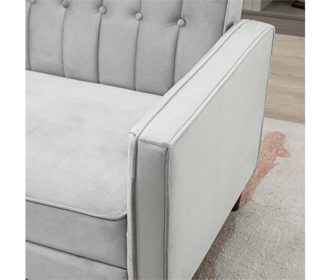 Sofá Cama Terciopelo HOMCOM, hogar - muebles de salón Gris